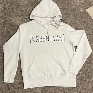 NWT !Solid white hoodie sweatshirt